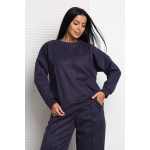 Костюм двойка женский 2125/1 замша (р-ры: 46-56) синий