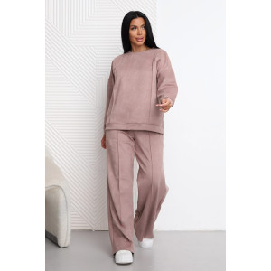 Костюм двойка женский 2125 замша (р-ры: 46-56) какао