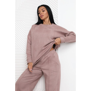 Костюм двойка женский 2125 замша (р-ры: 46-56) какао