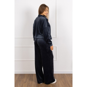 Костюм двойка женский 2089/1 велюр (р-ры: 46-56) серый