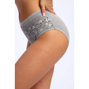 Трусы женские №45041 лапша (р-ры: 48-52) серый