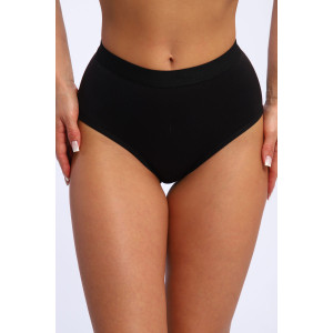 Трусы женские №45040 кулирка с лайкрой (р-ры: 48-52) черный