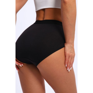 Трусы женские №45040 кулирка с лайкрой (р-ры: 48-52) черный