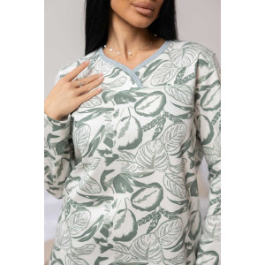 Пижама женская 1759/11 футер с начесом (р-ры: 48-62) хаки