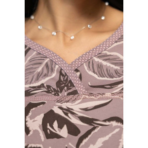 Пижама женская 1759/12 футер с начесом (р-ры: 48-62) какао