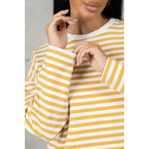 Лонгслив женский 1688/5 футер 2-х нитка пенье (р-ры: 42-52) горчичный