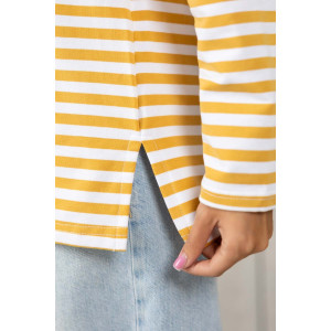 Лонгслив женский 1688/5 футер 2-х нитка пенье (р-ры: 42-52) горчичный