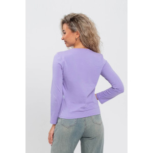 Лонгслив женский 1585/3 кулирка с лайкрой (р-ры: 42-54) лиловый