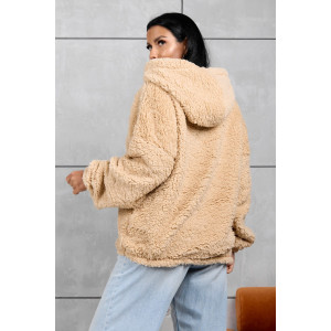 Толстовка женская 1770/3 шерпа (р-ры: 42-50) молочный Толстовка женская 1770/3 шерпа (р-ры: 42-50) молочный