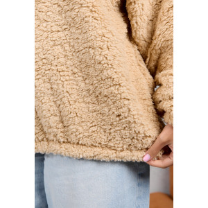 Толстовка женская 1770/3 шерпа (р-ры: 42-50) молочный Толстовка женская 1770/3 шерпа (р-ры: 42-50) молочный