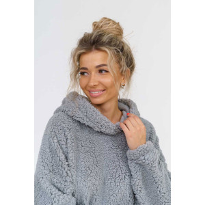 Толстовка женская 1770/4 шерпа (р-ры: 42-50) светло-серый Толстовка женская 1770/4 шерпа (р-ры: 42-50) светло-серый