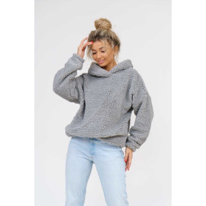 Толстовка женская 1770/4 шерпа (р-ры: 42-50) светло-серый Толстовка женская 1770/4 шерпа (р-ры: 42-50) светло-серый
