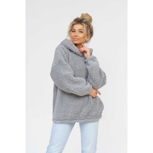 Толстовка женская 1770/4 шерпа (р-ры: 42-50) светло-серый Толстовка женская 1770/4 шерпа (р-ры: 42-50) светло-серый