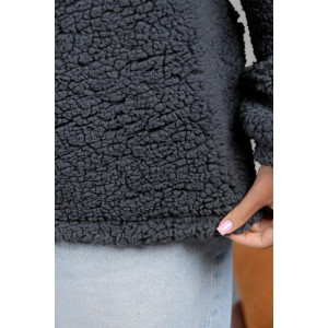 Толстовка женская 1770/1 шерпа (р-ры: 42-50) серый Толстовка женская 1770/1 шерпа (р-ры: 42-50) серый