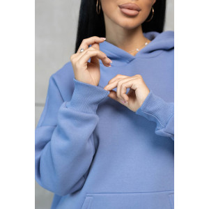Толстовка женская 1428/8 футер с начесом (р-ры: 42-52) голубой Толстовка женская 1428/8 футер с начесом (р-ры: 42-52) голубой