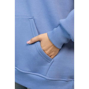 Толстовка женская 1428/8 футер с начесом (р-ры: 42-52) голубой Толстовка женская 1428/8 футер с начесом (р-ры: 42-52) голубой