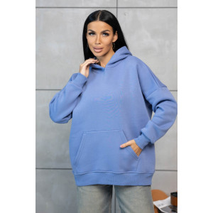 Толстовка женская 1428/8 футер с начесом (р-ры: 42-52) голубой Толстовка женская 1428/8 футер с начесом (р-ры: 42-52) голубой