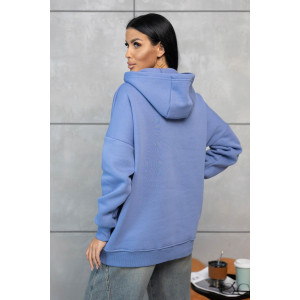Толстовка женская 1428/8 футер с начесом (р-ры: 42-52) голубой Толстовка женская 1428/8 футер с начесом (р-ры: 42-52) голубой