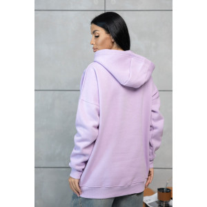 Толстовка женская 1428/1 футер с начесом (р-ры: 42-52) фиолетовый Толстовка женская 1428/1 футер с начесом (р-ры: 42-52) фиолетовый