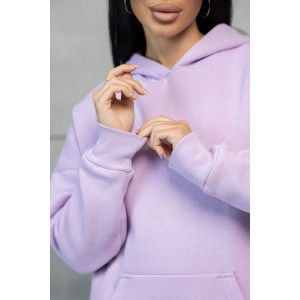 Толстовка женская 1428/1 футер с начесом (р-ры: 42-52) фиолетовый Толстовка женская 1428/1 футер с начесом (р-ры: 42-52) фиолетовый