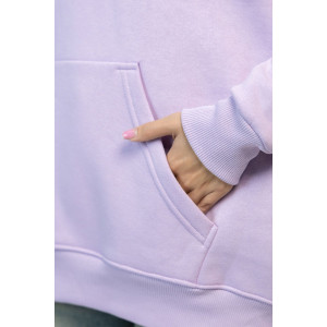 Толстовка женская 1428/1 футер с начесом (р-ры: 42-52) фиолетовый Толстовка женская 1428/1 футер с начесом (р-ры: 42-52) фиолетовый