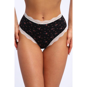 Трусы женские №45039 кулирка с лайкрой (р-ры: 48-52) черный Трусы женские №45039 кулирка с лайкрой (р-ры: 48-52) черный