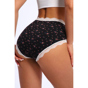 Трусы женские №45039 кулирка с лайкрой (р-ры: 48-52) черный Трусы женские №45039 кулирка с лайкрой (р-ры: 48-52) черный