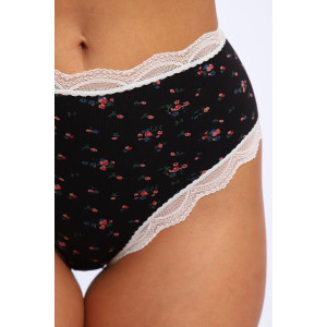 Трусы женские №45039 кулирка с лайкрой (р-ры: 48-52) черный Трусы женские №45039 кулирка с лайкрой (р-ры: 48-52) черный