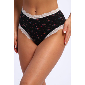 Трусы женские №45039 кулирка с лайкрой (р-ры: 48-52) черный Трусы женские №45039 кулирка с лайкрой (р-ры: 48-52) черный