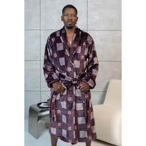 Халат мужской 78Ф/17 велсофт (р-ры: 48-62) сливовый Халат мужской 78Ф/17 велсофт (р-ры: 48-62) сливовый