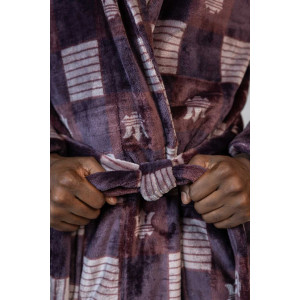 Халат мужской 78Ф/17 велсофт (р-ры: 48-62) сливовый Халат мужской 78Ф/17 велсофт (р-ры: 48-62) сливовый