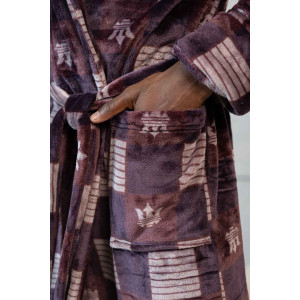 Халат мужской 78Ф/17 велсофт (р-ры: 48-62) сливовый Халат мужской 78Ф/17 велсофт (р-ры: 48-62) сливовый