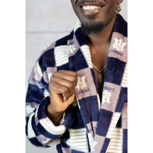 Халат мужской 78Ф/18 велсофт (р-ры: 48-62) синий-молочный Халат мужской 78Ф/18 велсофт (р-ры: 48-62) синий-молочный