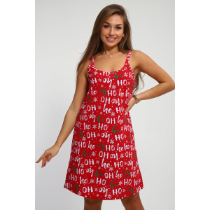 Сорочка женская №214 кулирка (р-ры: 44-54) красный Сорочка женская №214 кулирка (р-ры: 44-54) красный