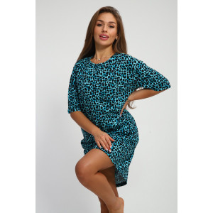 Туника женская №213 кулирка (р-ры: 44-58) морская волна Туника женская №213 кулирка (р-ры: 44-58) морская волна