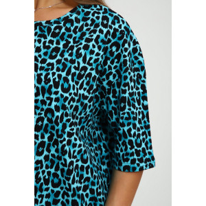 Туника женская №213 кулирка (р-ры: 44-58) морская волна Туника женская №213 кулирка (р-ры: 44-58) морская волна