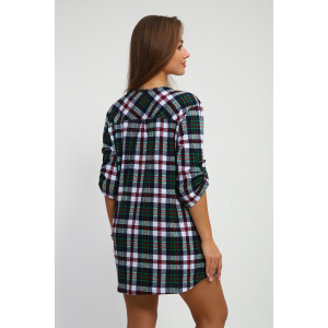 Рубашка-туника женская №212.1 кулирка (р-ры: 46-60) зеленый Рубашка-туника женская №212.1 кулирка (р-ры: 46-60) зеленый