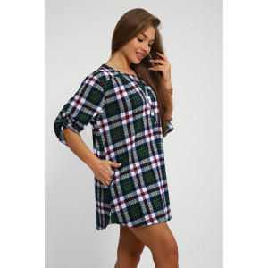 Рубашка-туника женская №212.1 кулирка (р-ры: 46-60) зеленый Рубашка-туника женская №212.1 кулирка (р-ры: 46-60) зеленый