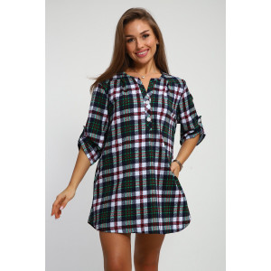 Рубашка-туника женская №212.1 кулирка (р-ры: 46-60) зеленый Рубашка-туника женская №212.1 кулирка (р-ры: 46-60) зеленый