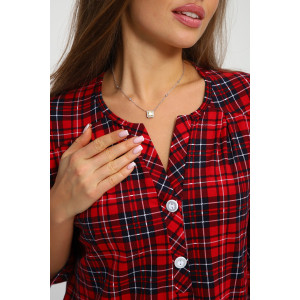 Рубашка-туника женская №212 кулирка (р-ры: 46-60) красный Рубашка-туника женская №212 кулирка (р-ры: 46-60) красный