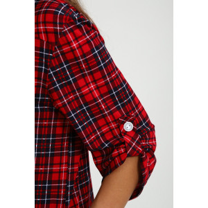 Рубашка-туника женская №212 кулирка (р-ры: 46-60) красный Рубашка-туника женская №212 кулирка (р-ры: 46-60) красный