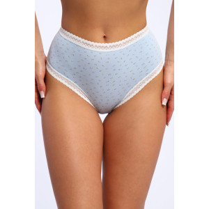 Трусы женские №45038 кулирка с лайкрой (р-ры: 48-52) небесный Трусы женские №45038 кулирка с лайкрой (р-ры: 48-52) небесный