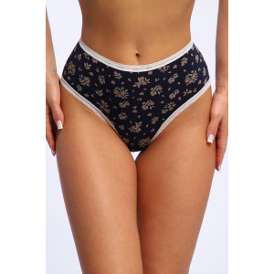 Трусы женские №45038 кулирка с лайкрой (р-ры: 48-52) темно-синий Трусы женские №45038 кулирка с лайкрой (р-ры: 48-52) темно-синий