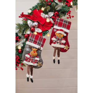 Новогодние декоративные носки для подарков 057444 2 шт.