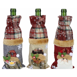 Новогодний декоративный чехол на бутылку 61121