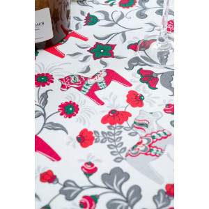 Скатерть рогожка "Городецкая лошадка"