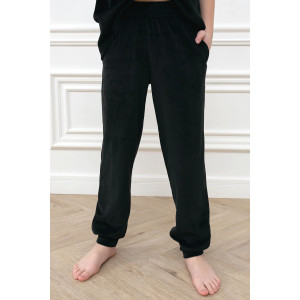 Костюм двойка детский М-03КД "Котик" велюр (р-ры: 30-42) черный