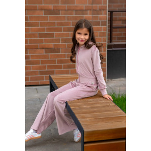 Костюм двойка детский М-72Д "Самолет" велюр (р-ры: 34-40) розовый