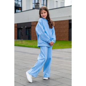 Костюм двойка детский М-05КД "Скай Лайн" футер (р-ры: 34-42) голубой