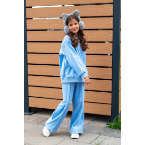 Костюм двойка детский М-05КД "Скай Лайн" футер (р-ры: 34-42) голубой